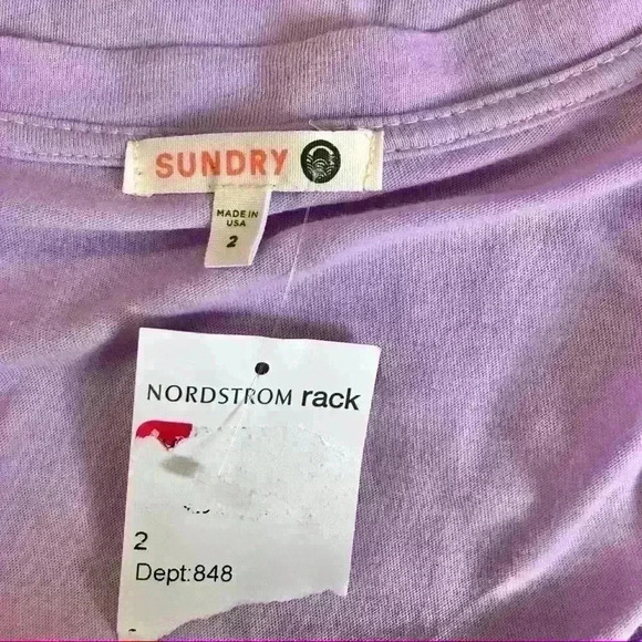Sundry Star Long Sleeve T-Shirt in Lilac - Picture 4 of 5